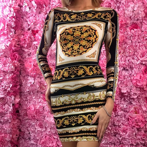 TopShop Baroque Print Dress - Picture 2 of 5